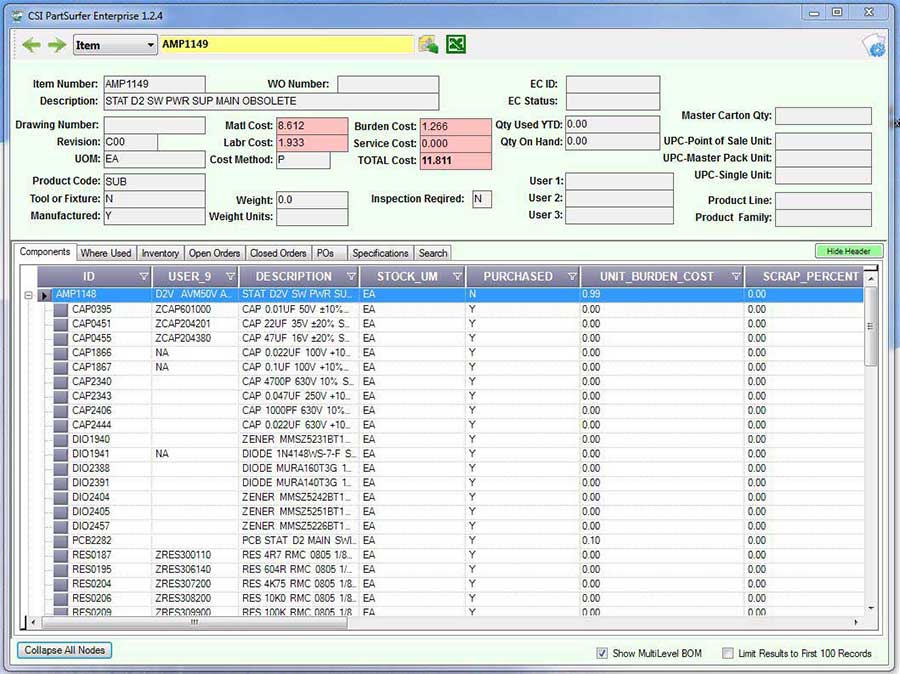 PartSurfer Enterprise - CAD ERP Part Search Tool
