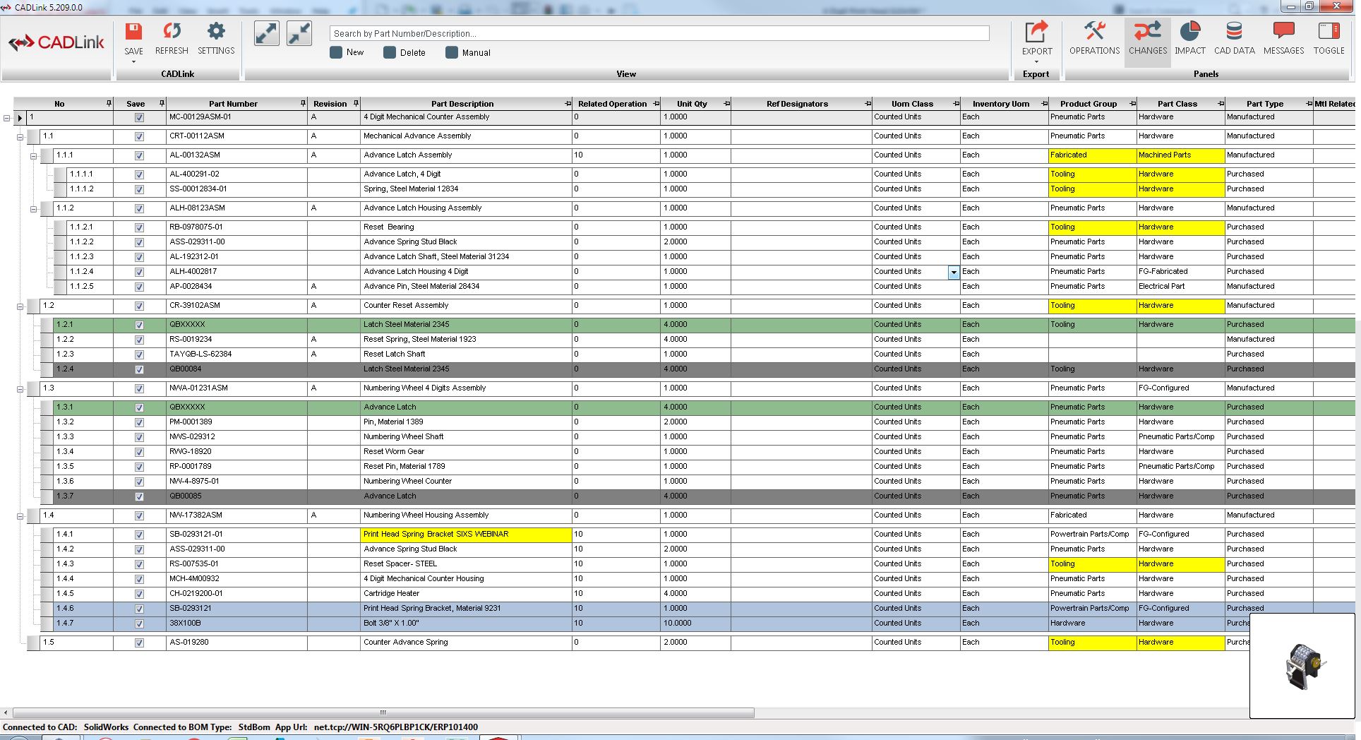 cadlink-bom-grid Epicor CADLink BOM Grid