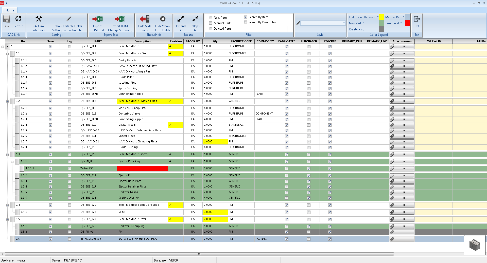 CADLink for Visual Manufacturing - CAD to Infor Data Link